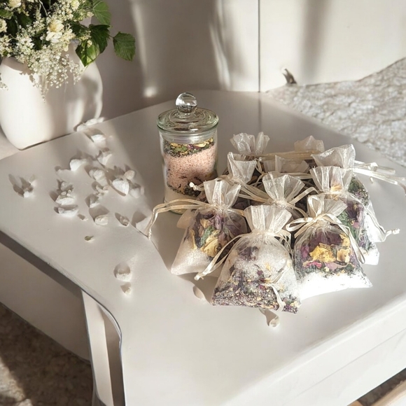 Hand Crafted Other - Handcrafted Handmade Tea Bath Floral Salt Relaxation Rejuvination Beauty Bags